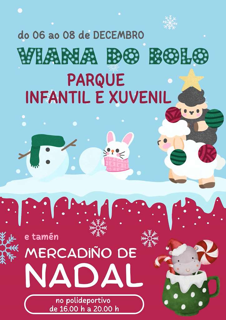 Parque Infantil e Xuvenil - Mercadiño de Nadal (2024) en Viana do Bolo