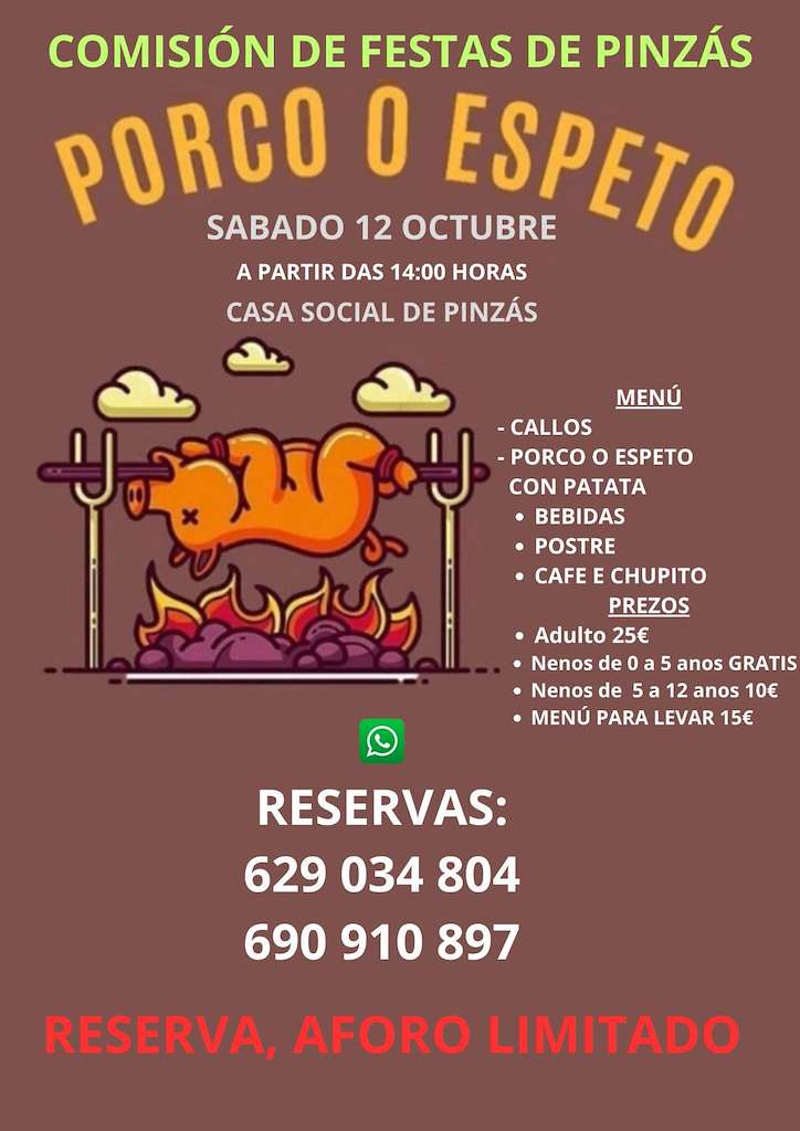 Porco o Espeto de Pinzás en Tomiño