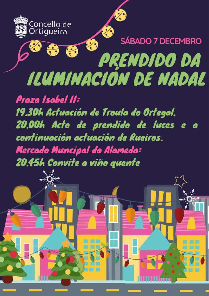 Prendido da Iluminación de Nadal  (2024) en Ortigueira