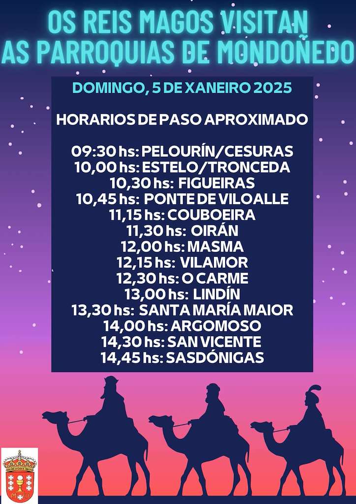 Programa de Nadal - Cabalgata de Reis (2024-2025) en Mondoñedo