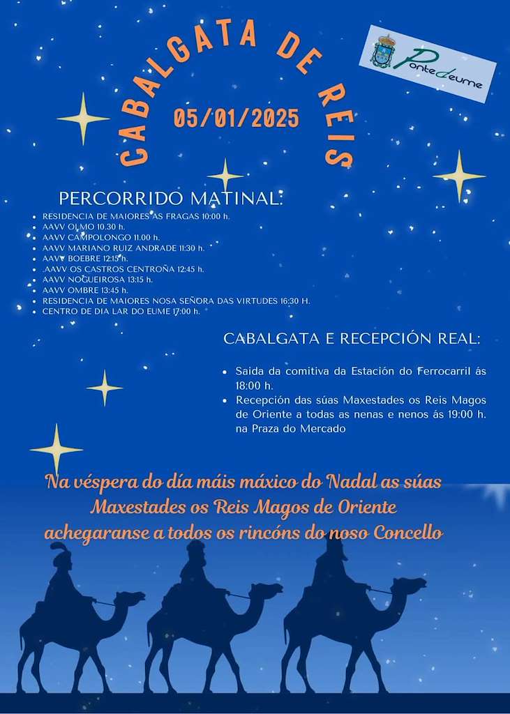 Programa de Nadal - Cabalgata de Reis en Pontedeume