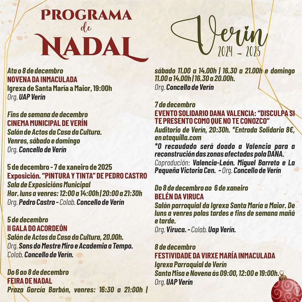 Programa de Nadal - Cabalgata de Reis (2024-2025) en Verín