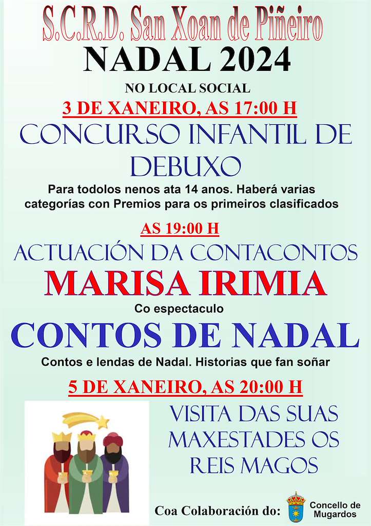 Programa de Nadal de San Xoán de Piñeiro (2025) en Mugardos