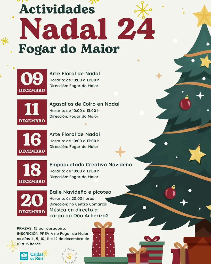 Programa de Nadal do Fogar do Maior (2024) en Caldas de Reis