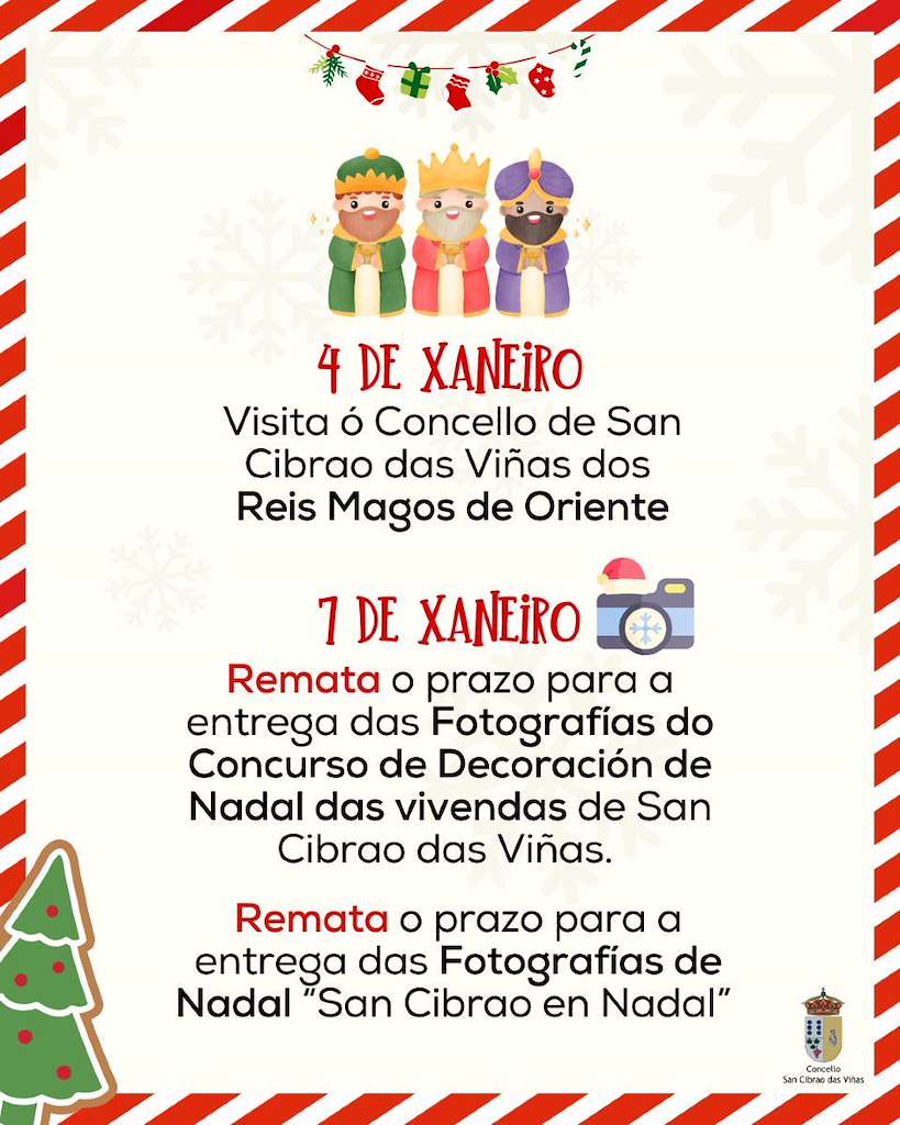 Programa de Nadal - Visita dos Reis en San Cibrao das Viñas