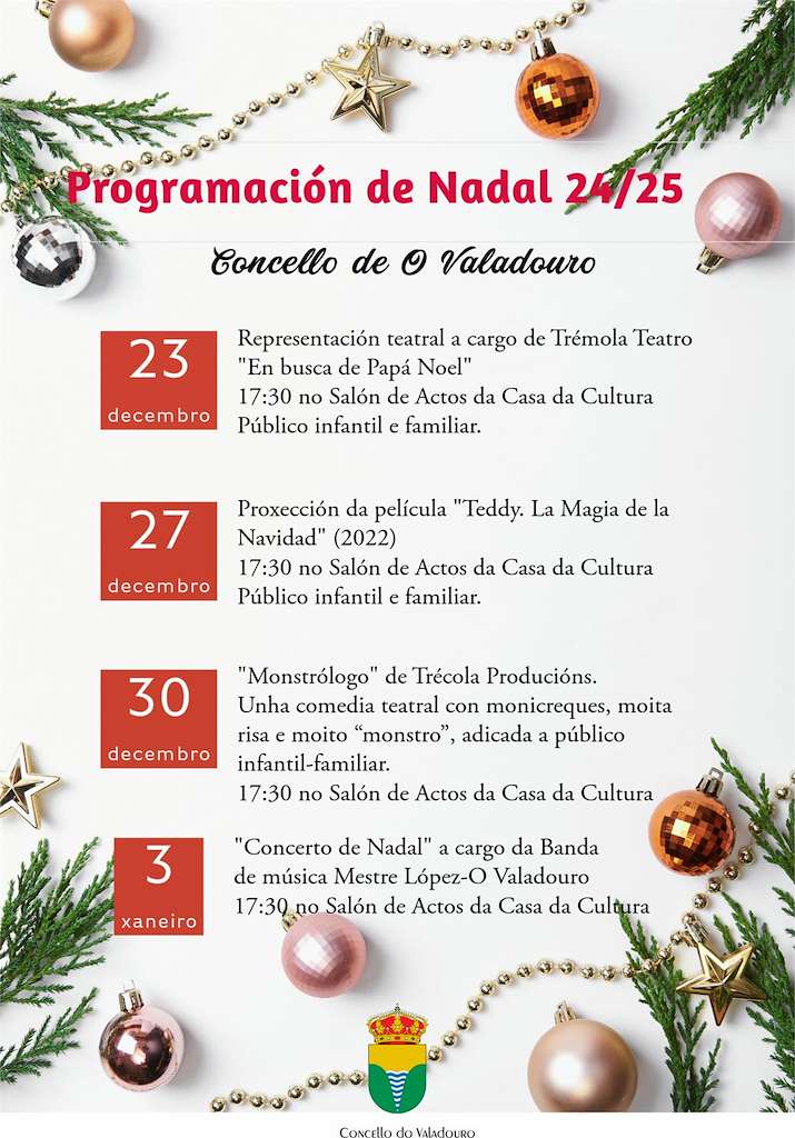 Programación de Nadal (2024-2025) en O Valadouro