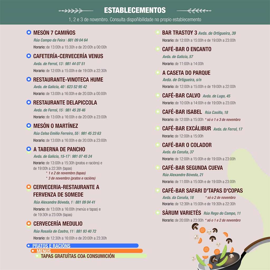 Ruta de Sabores por 18 Cociñas (2024) en As Pontes de García Rodríguez