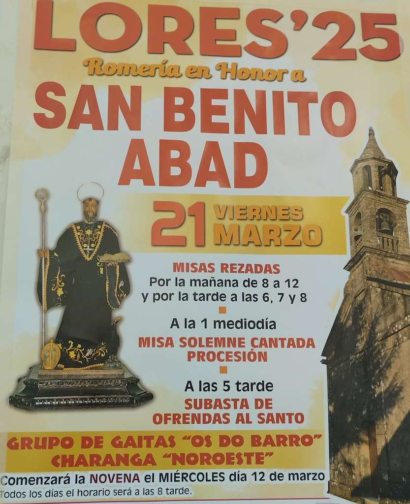 San Bieito Abad de Lores (2025) en Meaño