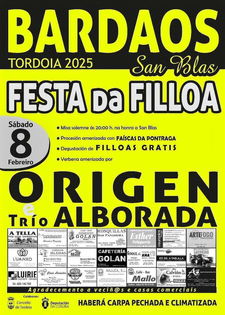 San Blas de Bardaos - Festa da Filloa (2025) en Tordoia