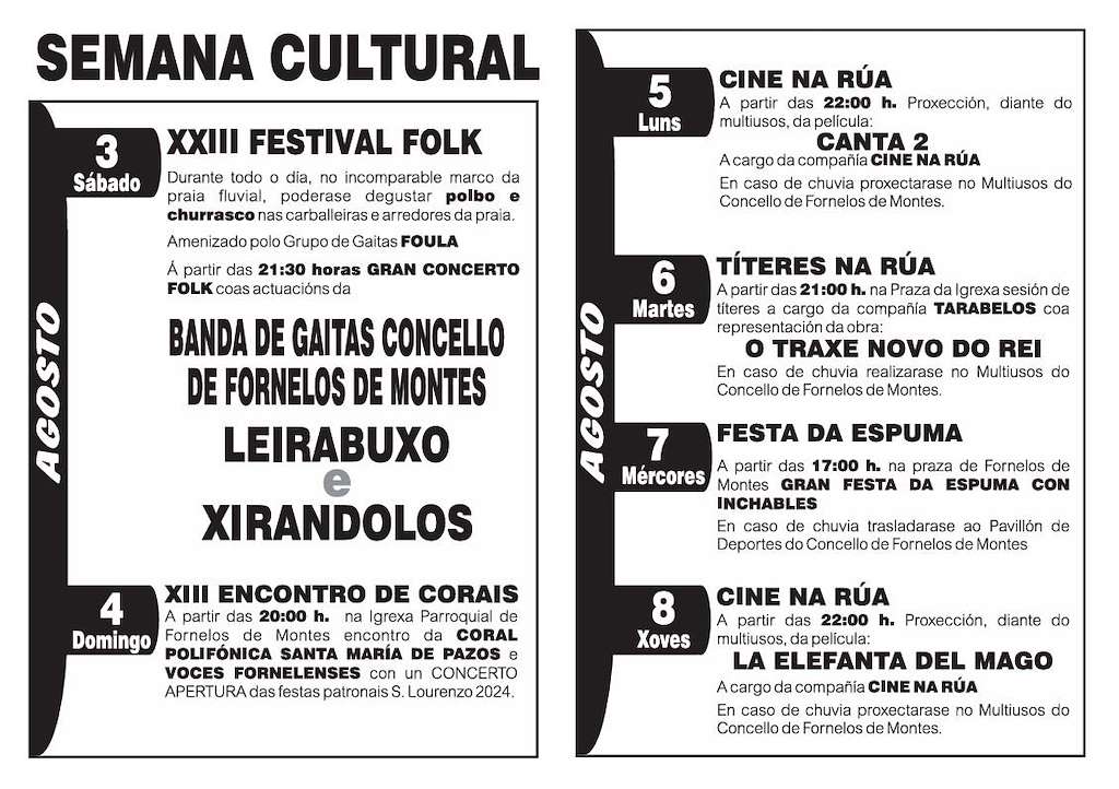 Semana Cultural (2024) en Fornelos de Montes