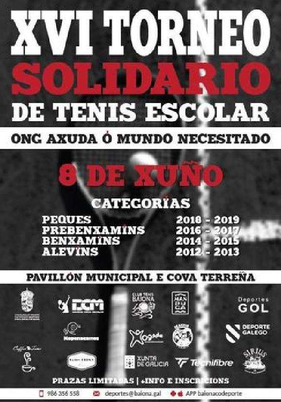 Torneo Escolar Solidario de Tenis (2024) en Baiona