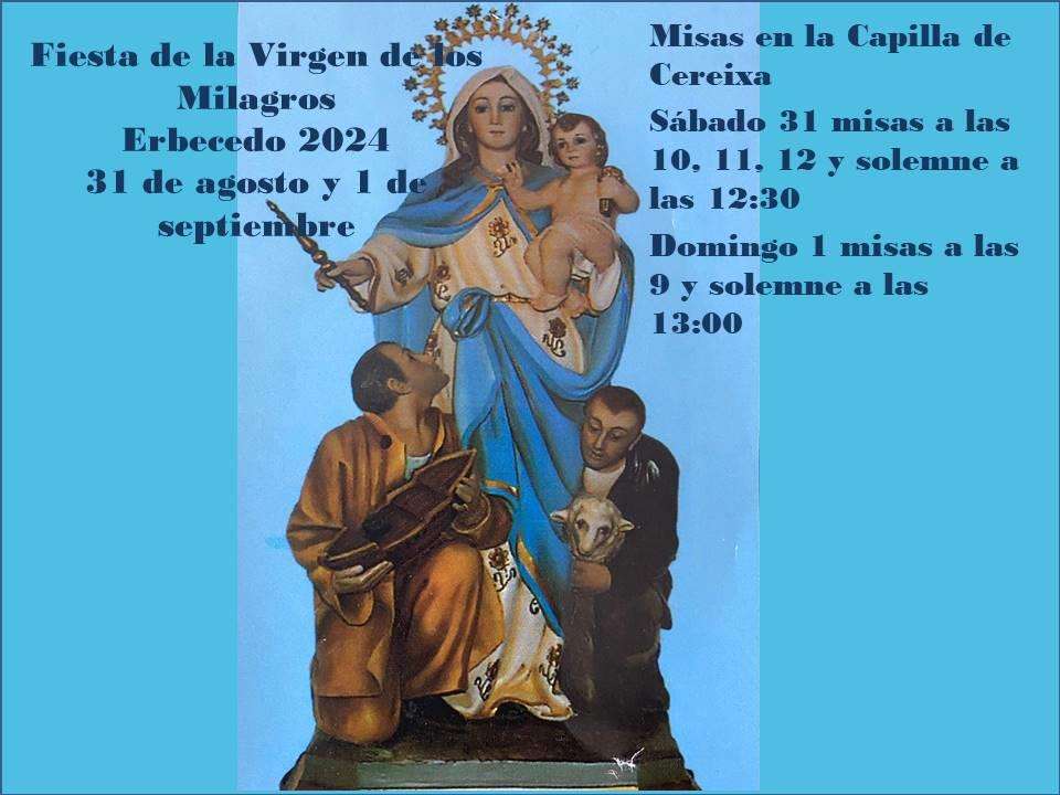 Virgen de los Milagros de Erbecedo (2024) en Coristanco