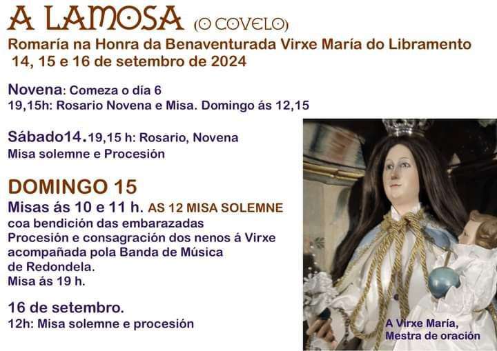 Virxe do Libramento - Romería de A Lamosa (2024) en Covelo