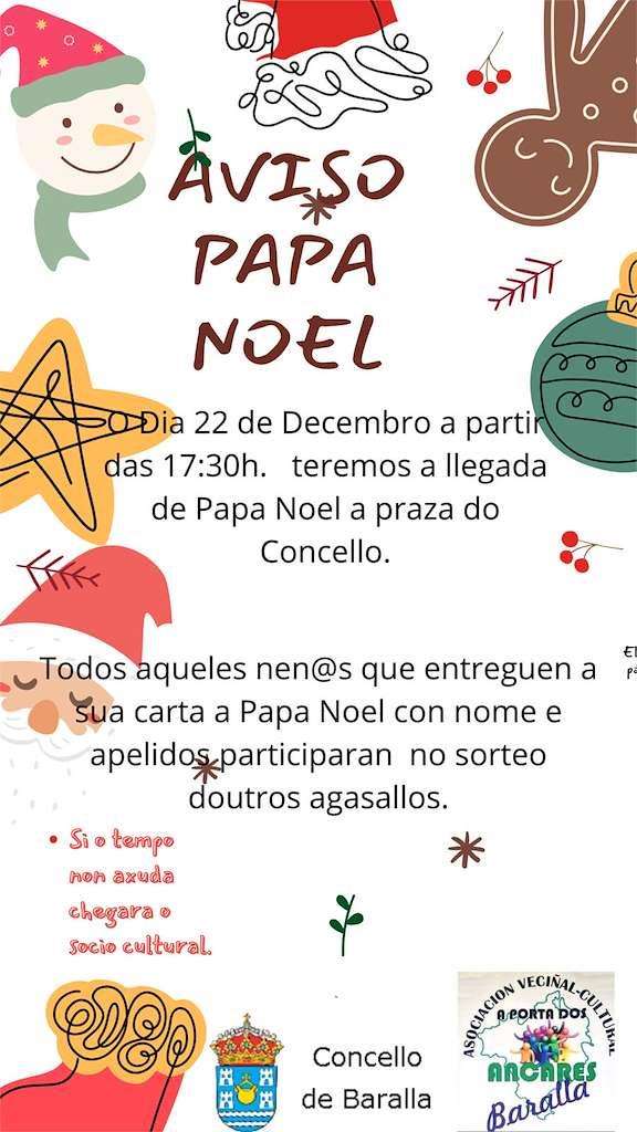 Visita de Papá Noel (2024) en Baralla