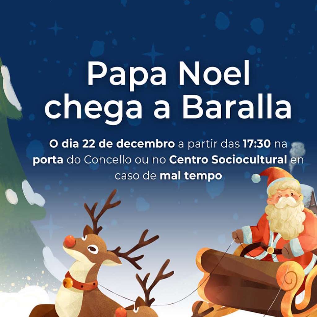 Visita de Papá Noel (2024) en Baralla