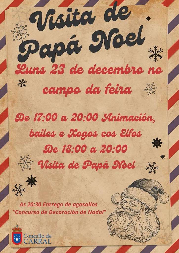 Visita de Papá Noel (2024) en Carral