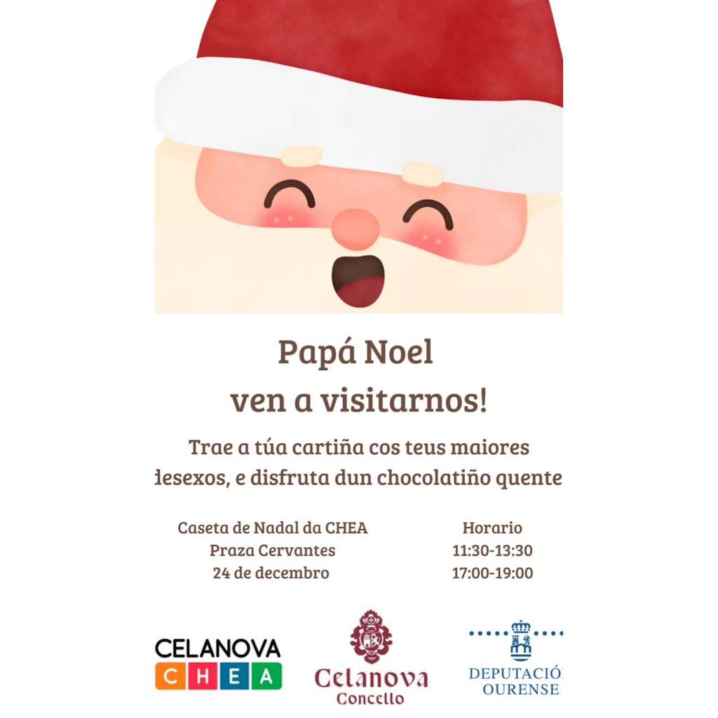 Visita de Papá Noel (2024) en Celanova