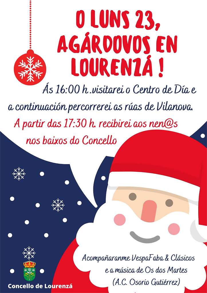 VIsita de Papa Noel (2024) en Lourenzá