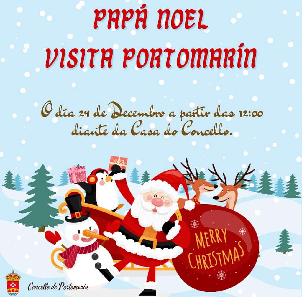 Visita de Papá Noel  (2024) en Portomarín