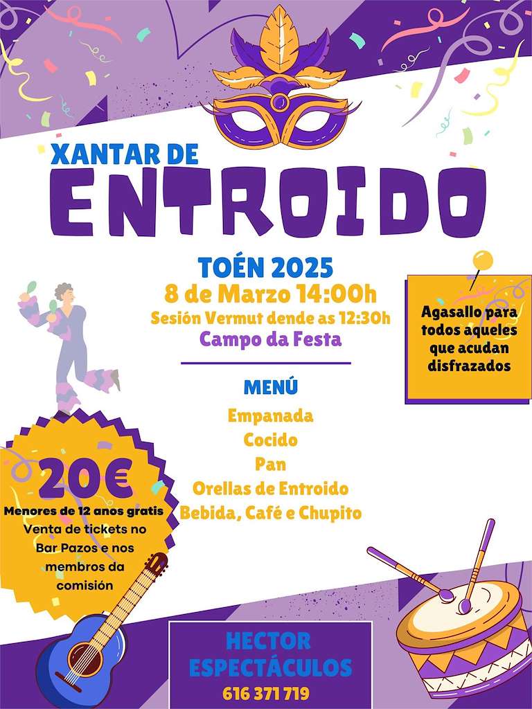 Xantar de Entroido (2025) en Toén