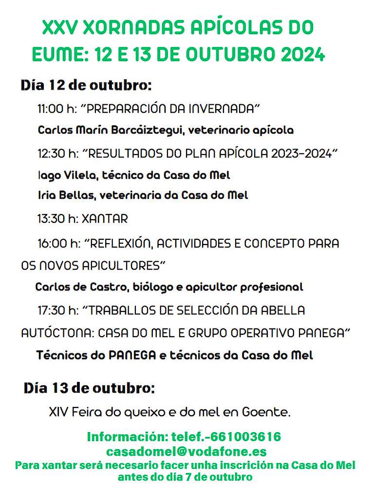 XXIV Xornadas Apícolas do Eume (2024) en As Pontes de García Rodríguez