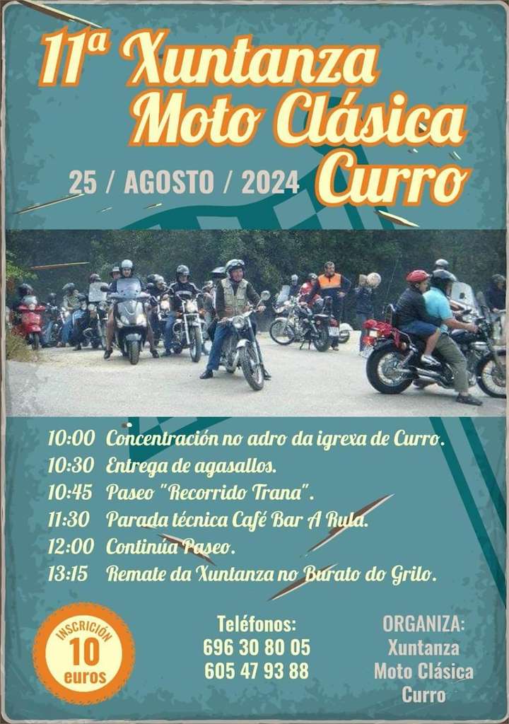 XI Xuntanza de Moto Clásica de Curro en Barro